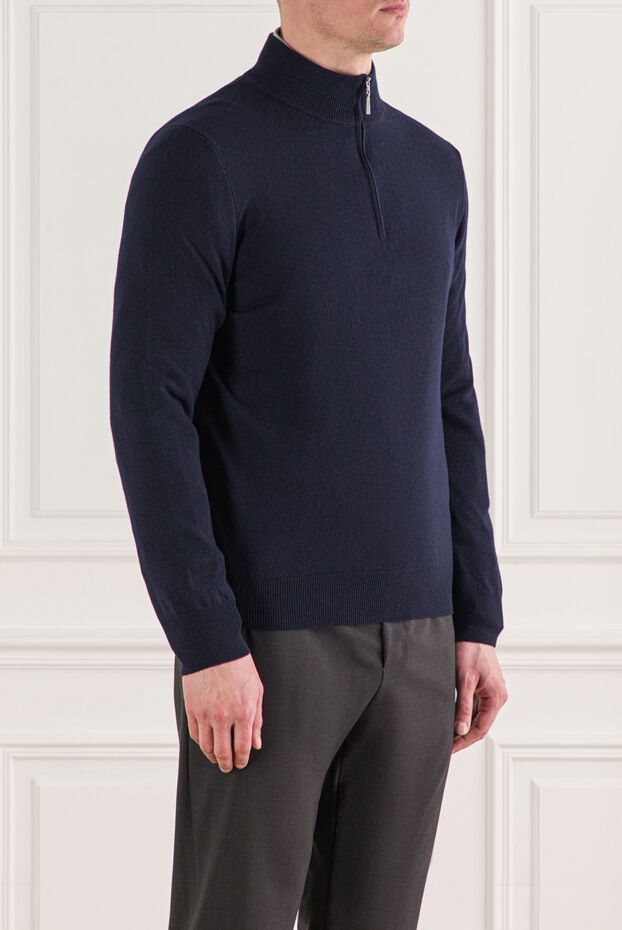 Gran Sasso men's blue trouser with a zip-up collar 193082 - photo 3