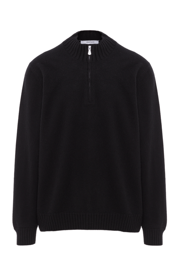 Gran Sasso men's black cashmere zip-up sweater 193087 - photo 1
