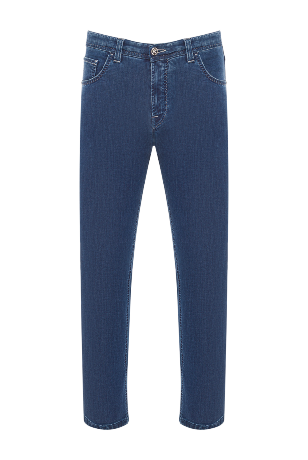 Stefano Ricci men's premium dark blue jeans with logo 193128 - photo 1