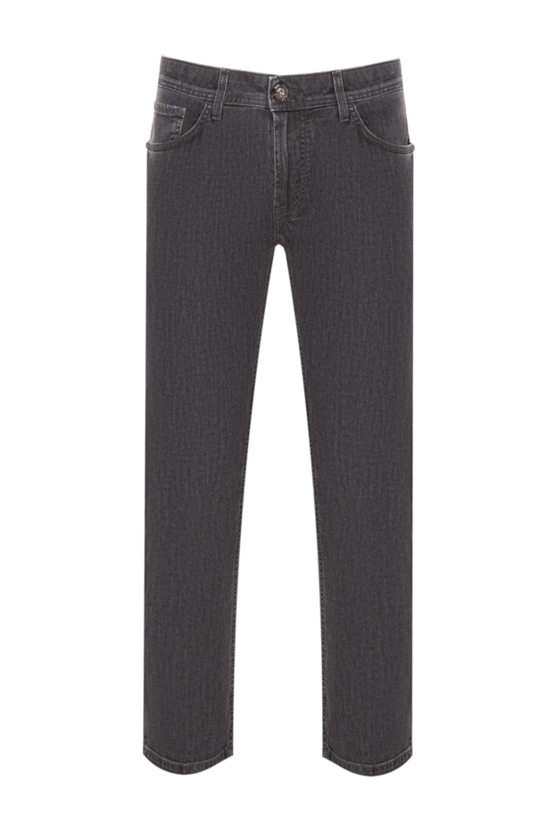 Stefano Ricci basic jeans made of deep gray cotton with a natural texture 193129 - photo 1