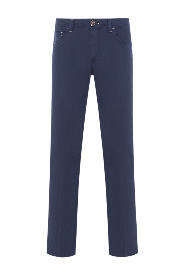 Stefano Ricci men's deep blue cotton jeans with contrasting pocket trim 193134 - photo 1