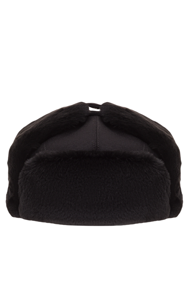 Enrico Mandelli black ushanka hat made of natural mink fur and wool 193154 - photo 1