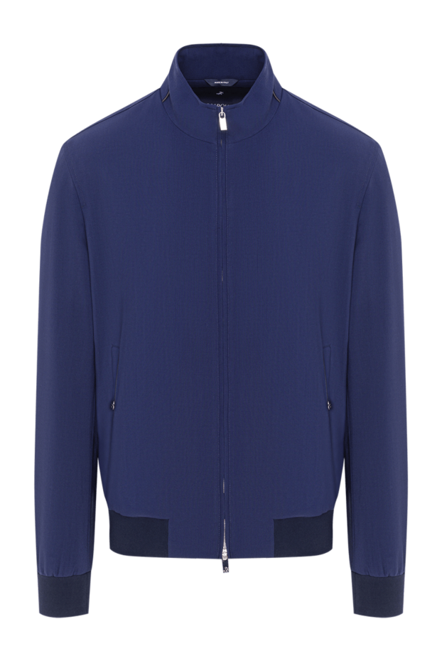 Tombolini blue men's bomber jacket with a stand-up collar 193202 - photo 1