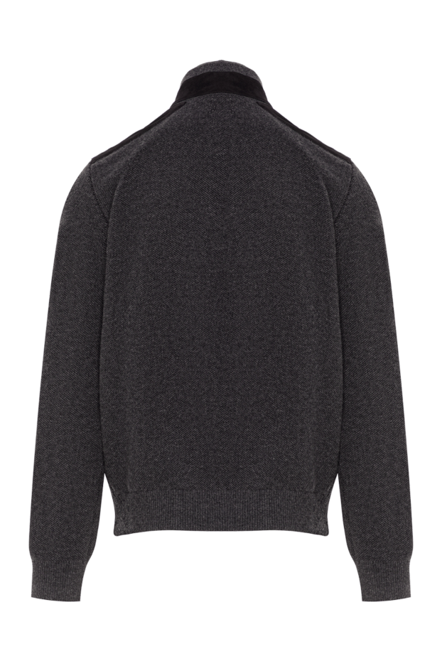 Zilli men's dark gray button-down trouser with a stand-up collar 193211 - photo 2