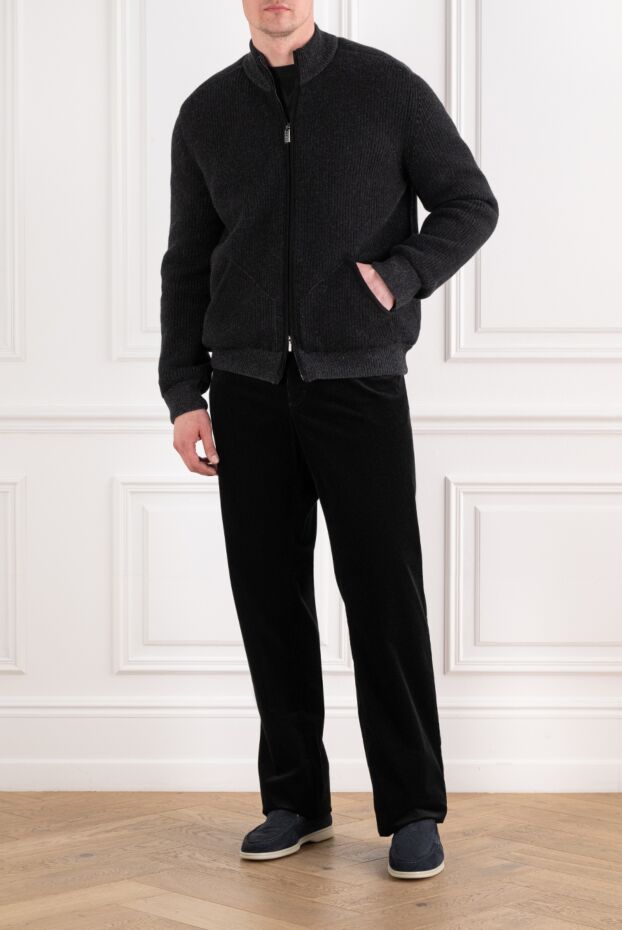 Zilli men's classic bomber jacket with a stand-up collar 193222 - photo 2