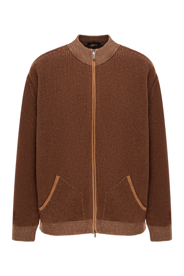 Zilli brown men's wool and cashmere bomber jacket 193223 - photo 1