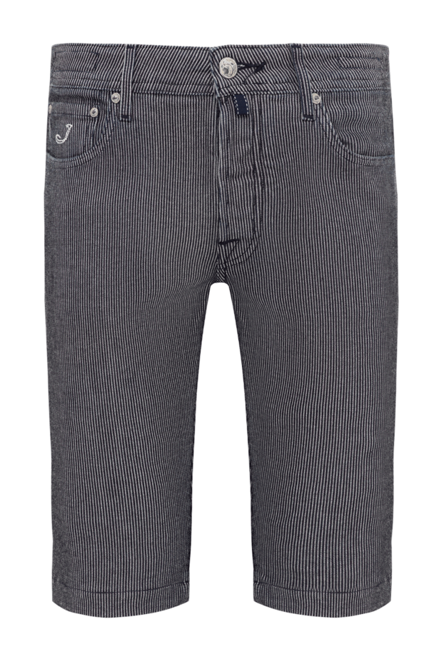 Jacob Cohen men's denim bermuda shorts with thin vertical stripes 193267 - photo 1
