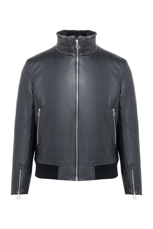 Seraphin black leather bomber jacket with fur collar 193271 - photo 1