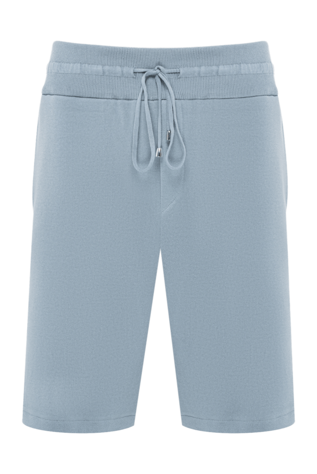 Cesare di Napoli men's gray-blue knit bermuda shorts 193273 - photo 1