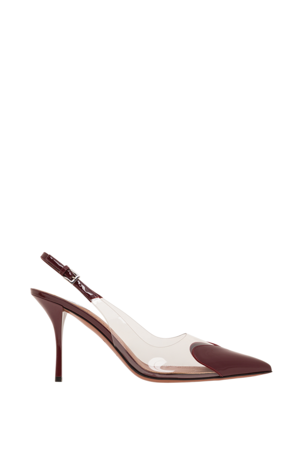 Alaia le cœur heels in burgundy patent leather 193295 - photo 1