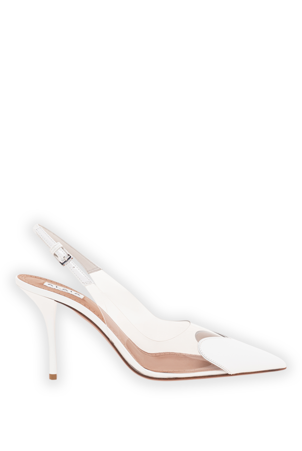 Alaia le cœur white patent leather slingbacks 193296 - photo 1