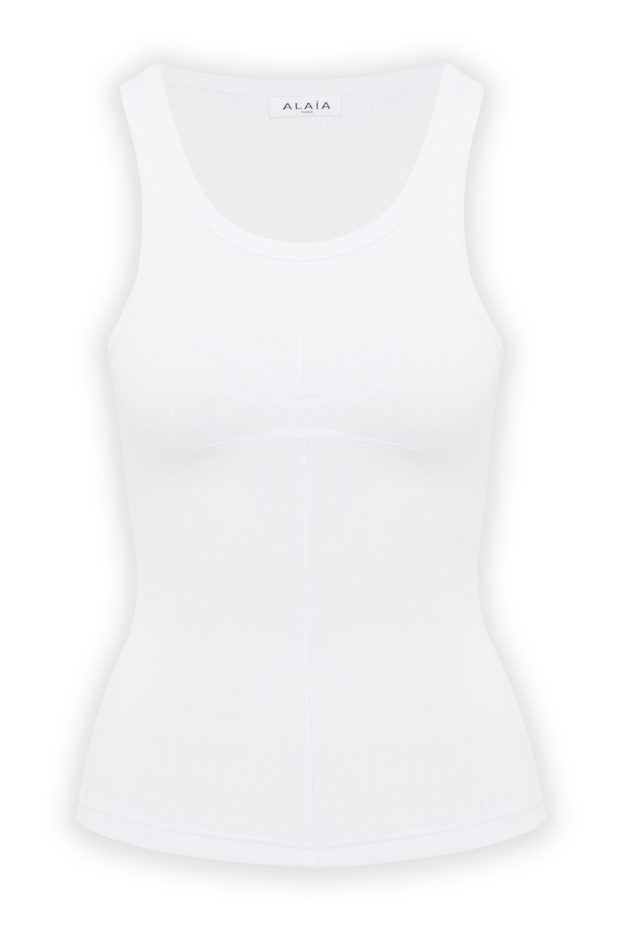 Alaia white top made of cotton and viscose 193297 - photo 1