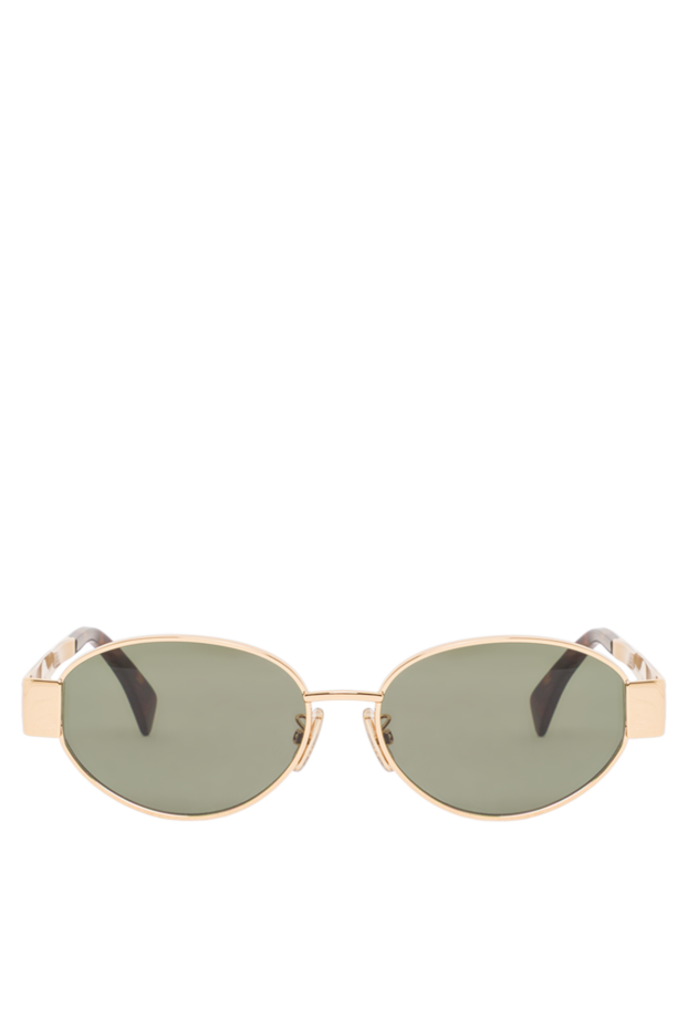 Celine women's sunglasses with gold metal frame and oval lenses 193320 - photo 1