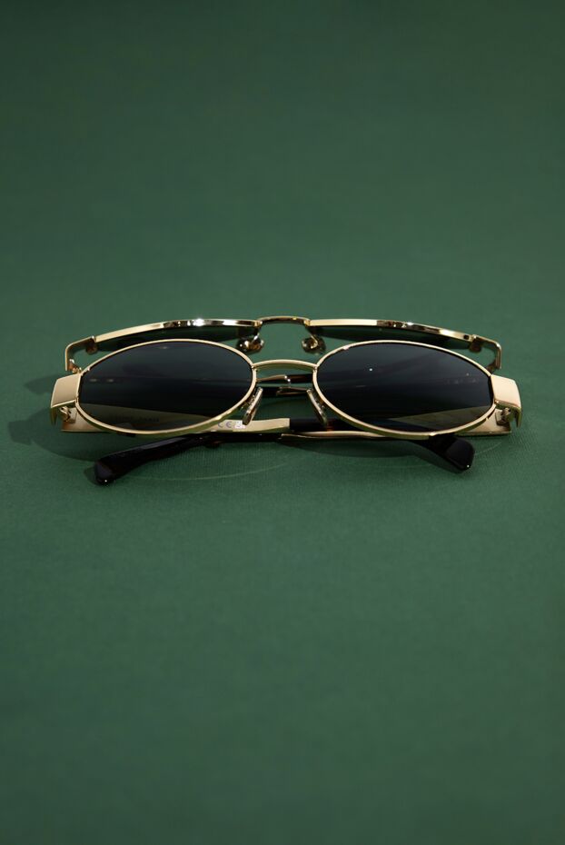 Celine women's sunglasses with gold metal frame and oval lenses 193320 - photo 2