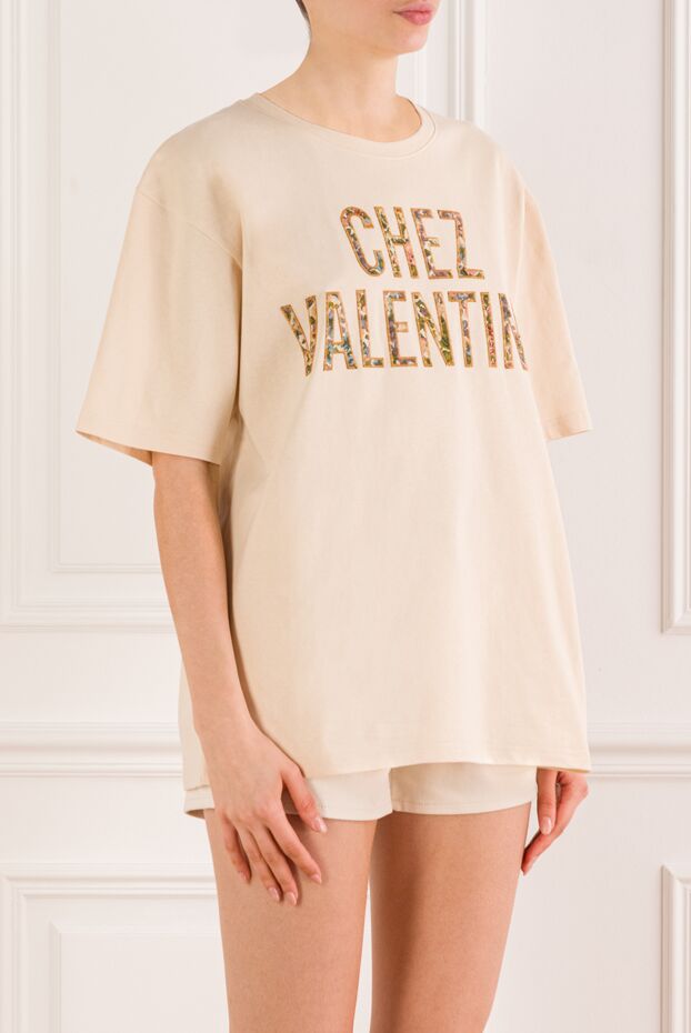 Valentino women's t-shirt chez in beige 193336 - photo 3