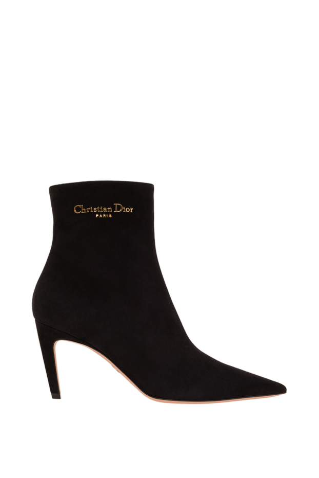 Dior ботильоны my dior на каблуке из черной замши из козьей кожи 193348 - фото 1