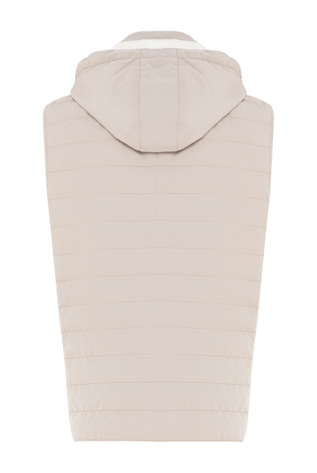Brunello Cucinelli quilted beige vest with a hood and metal snap fastening 193367 - photo 2