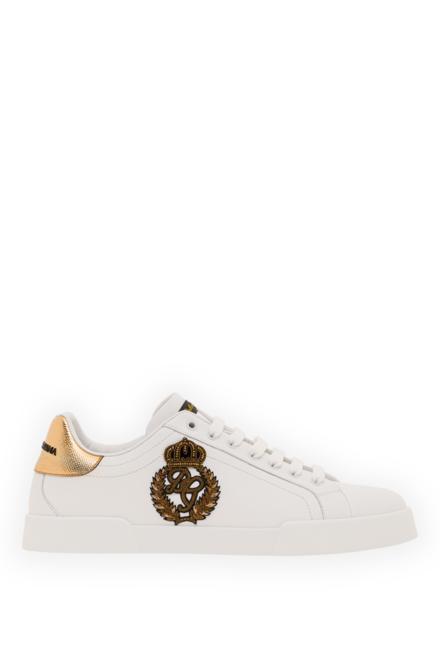 Dolce & Gabbana men's portofino white calfskin nappa leather sneakers 193386 - photo 1