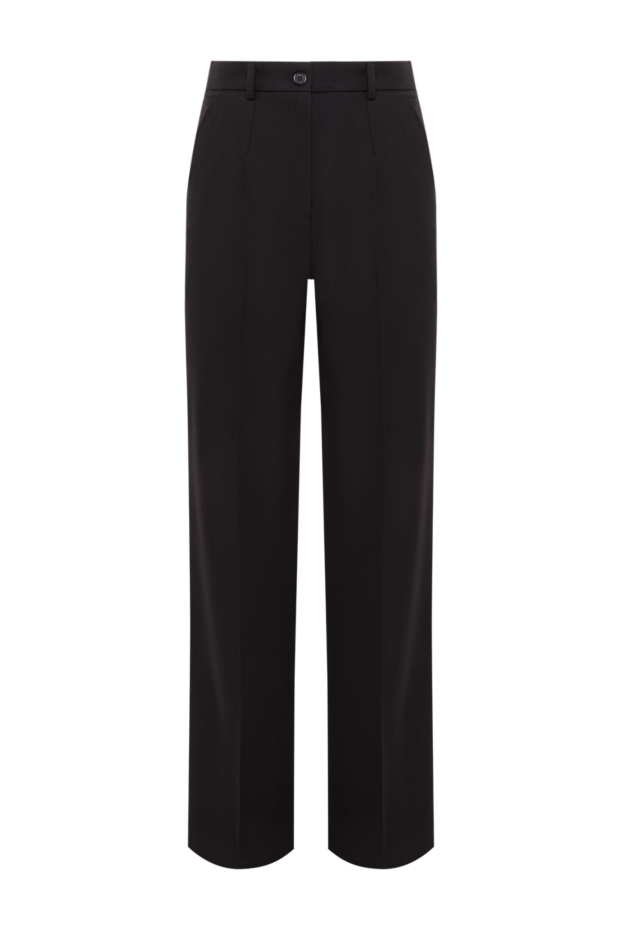 Dolce & Gabbana women's black wool gabardine trousers 193410 - photo 1
