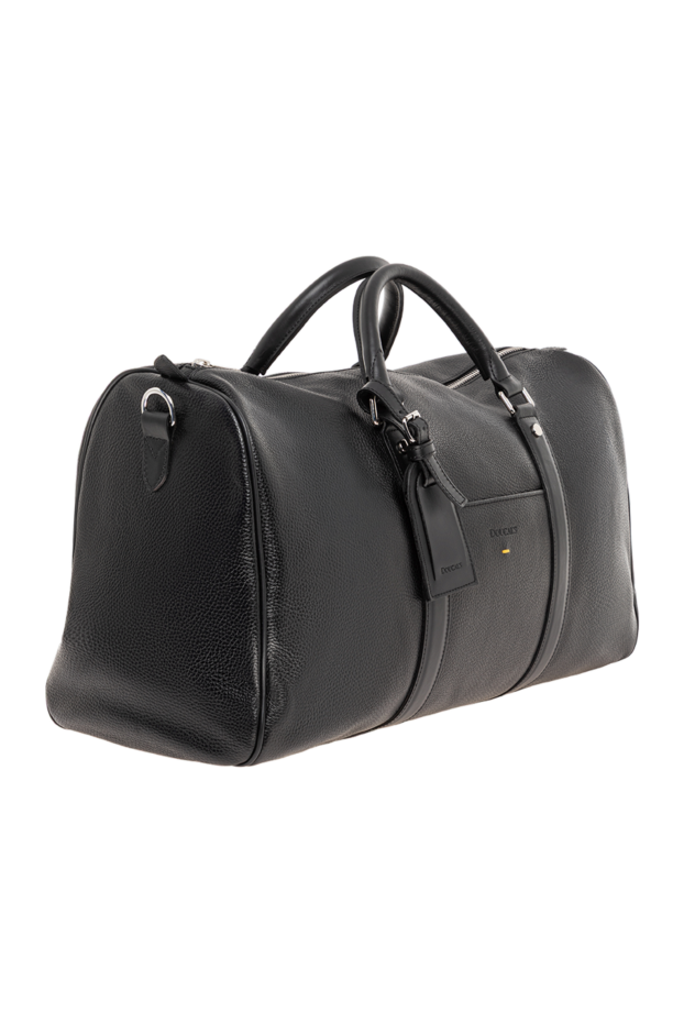 Doucal`s men's travel bag in elegant black grained leather 193479 - photo 3