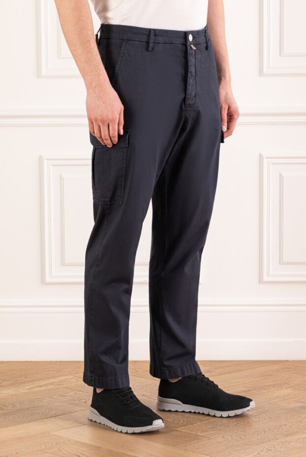 Jacob Cohen dark blue men's tapered cargo pants 193481 - photo 3