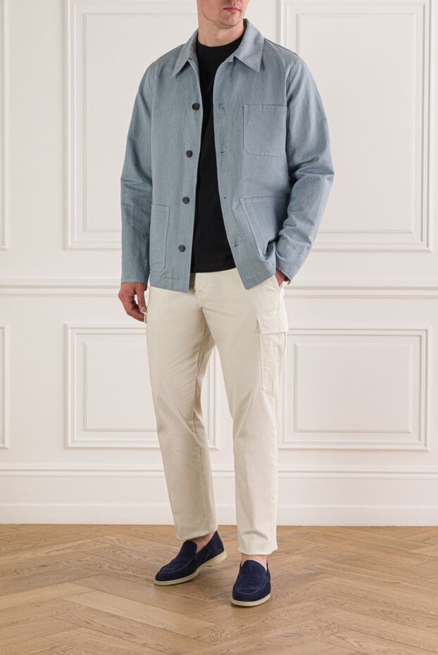 Jacob Cohen men's lightweight blue overshot shirt jacket 193487 - photo 2