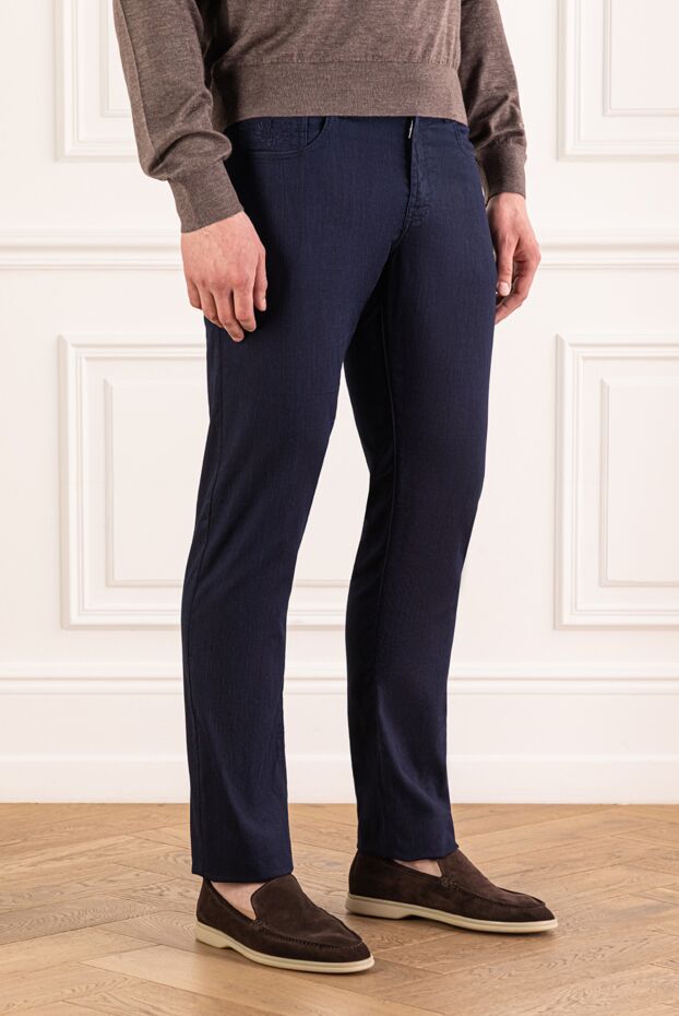 Scissor Scriptor dark blue tapered jeans with crocodile patch 193490 - photo 3