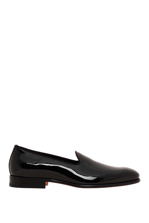 Men's black patent leather loafers in a classic silhouette - photo 1