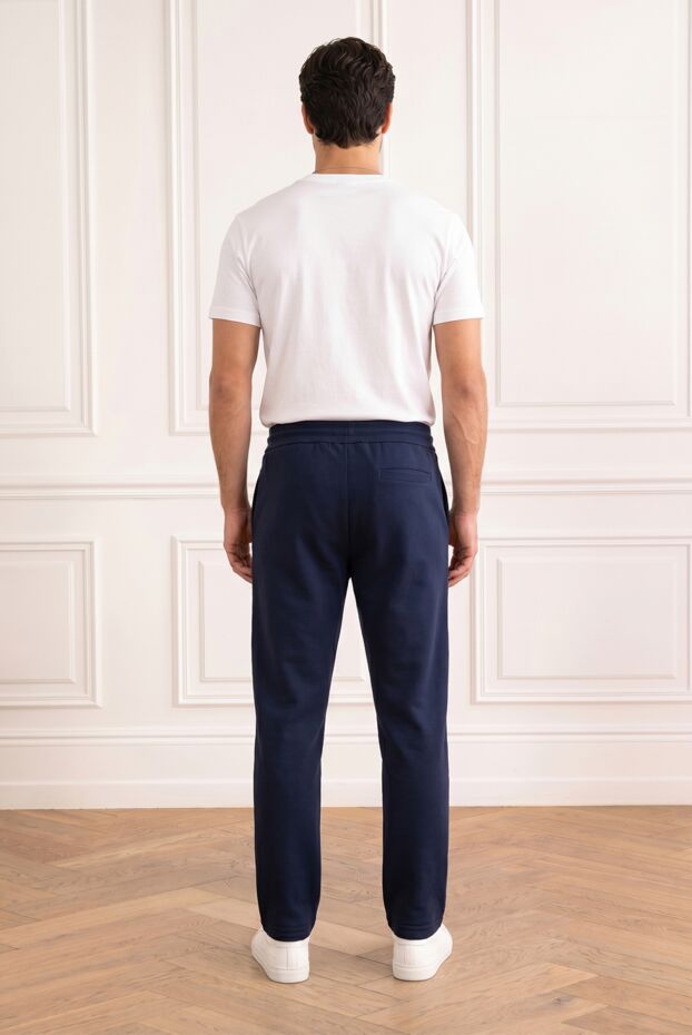 Kiton ерлерге арналған көк түсті мақтадан тігілген кең аяқты спорттық шалбар 193530 - фото 1
