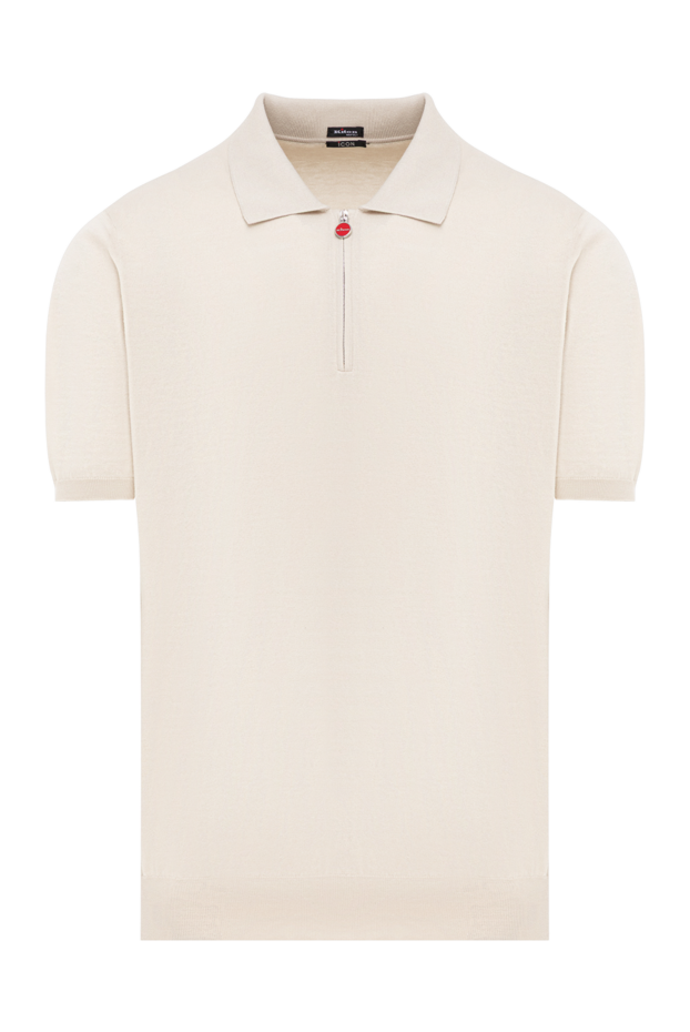 Kiton men's milky white cotton polo shirt 193541 - photo 1