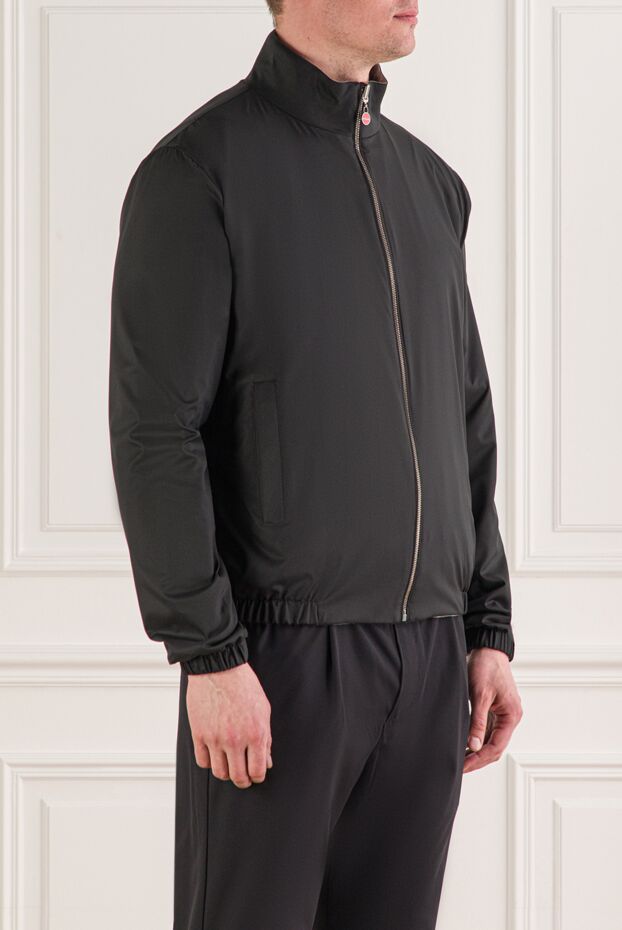 Kiton black men's zip-up jacket with a stand-up collar 193547 - photo 2