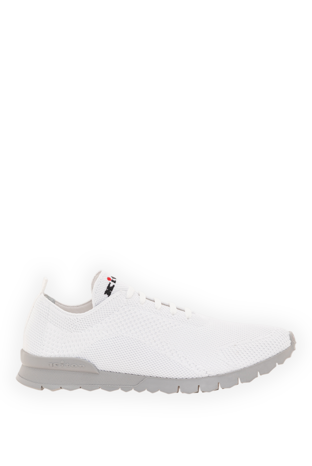 Kiton white men's knit sneakers with a contrasting grey sole 193549 - photo 1