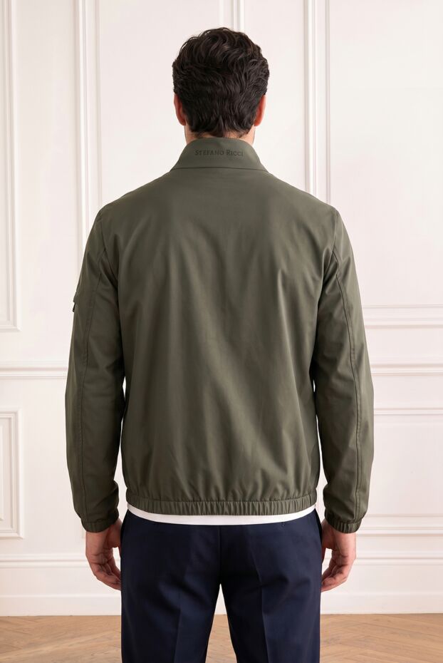 Stefano Ricci жеңінде қалтасы бар және эмблемасы бар, жеңіл, хаки түсті желден қорғайтын желден қорғайтын жейде. 193569 - фото 2