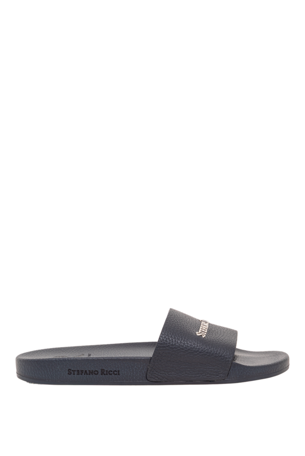 Stefano Ricci men's blue crocodile leather flip-flops with anatomical insoles 193572 - photo 1