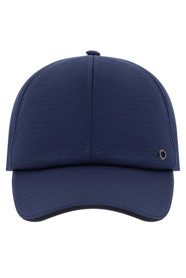 Stefano Ricci blue wool baseball cap with signature metal detail 193574 - photo 1