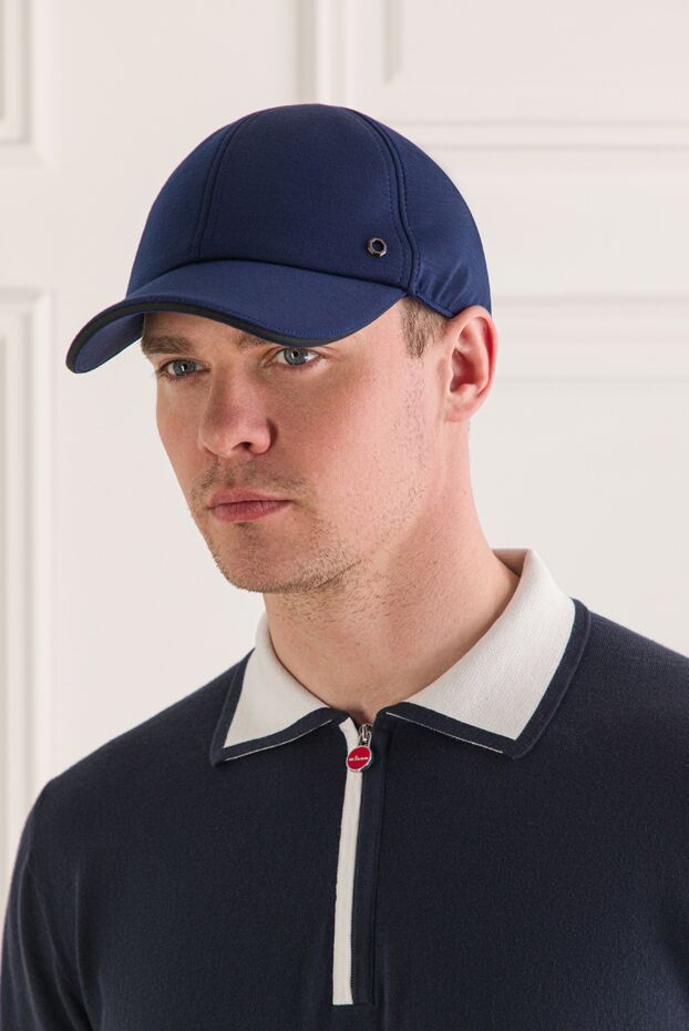 Stefano Ricci blue wool baseball cap with signature metal detail 193574 - photo 2