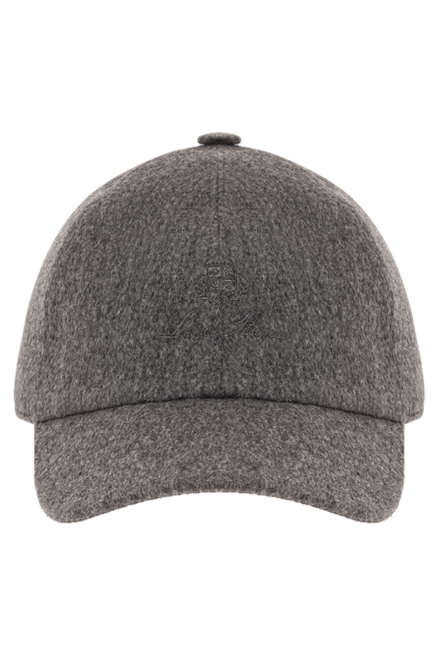 Loro Piana gray baseball cap with a curved brim made of cashmere 193608 - photo 1