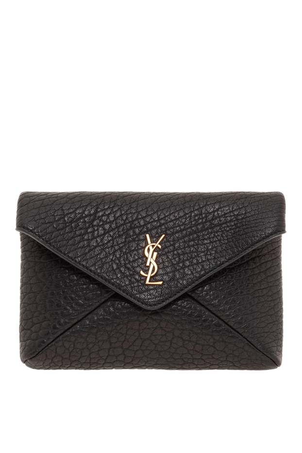 Saint Laurent black calfskin handbag with a cassandre logo on a chain 193619 - photo 1