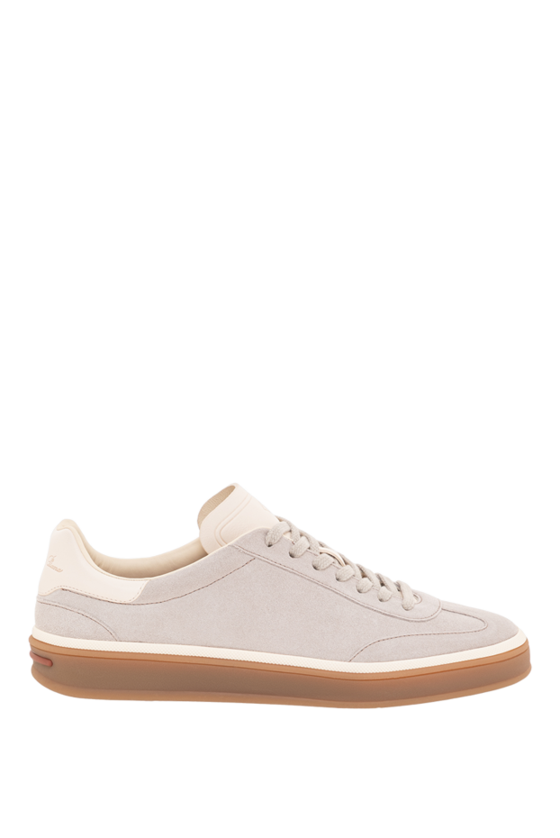 Loro Piana gray suede calfskin walking tennis shoes 193633 - photo 1