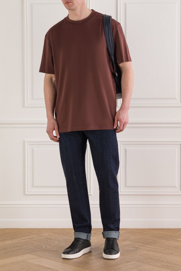 Loro Piana men's brown ray cotton jersey t-shirt 193637 - photo 1