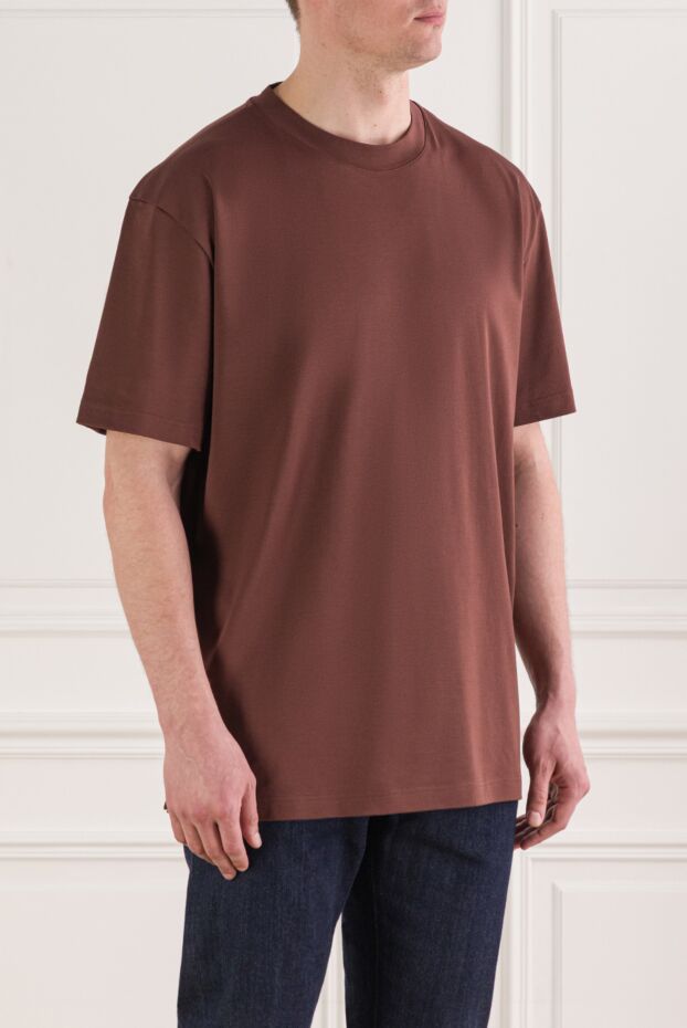 Loro Piana men's brown ray cotton jersey t-shirt 193637 - photo 2