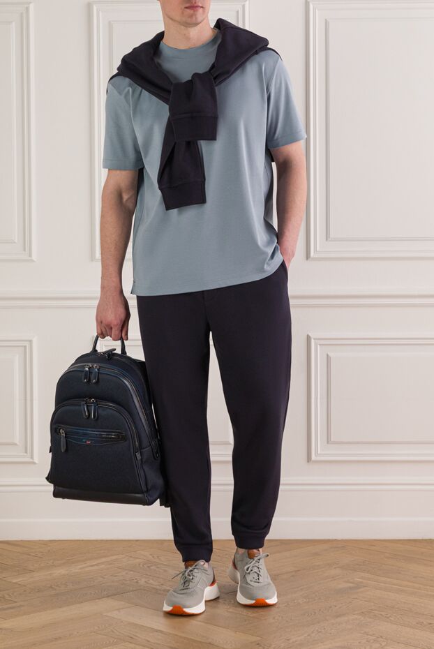 Loro Piana ray t-shirt in light blue cotton jersey 193638 - photo 2