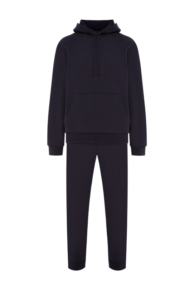 Loro Piana классикалық кескіні бар қою көк түсті ерлерге арналған тоқылған спорттық костюм 193643 - фото 1