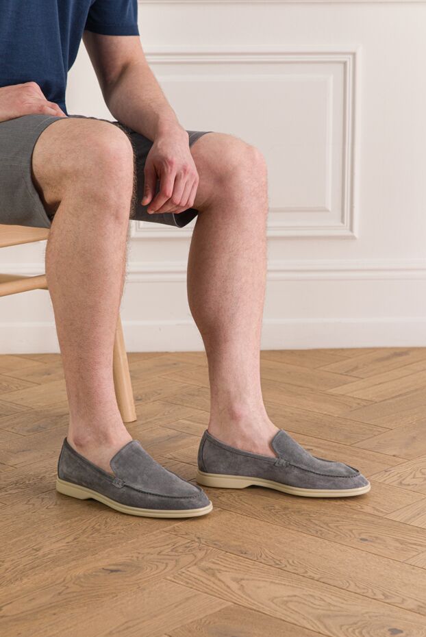 Cesare di Napoli smart casual grey suede loafers 193669 - photo 2