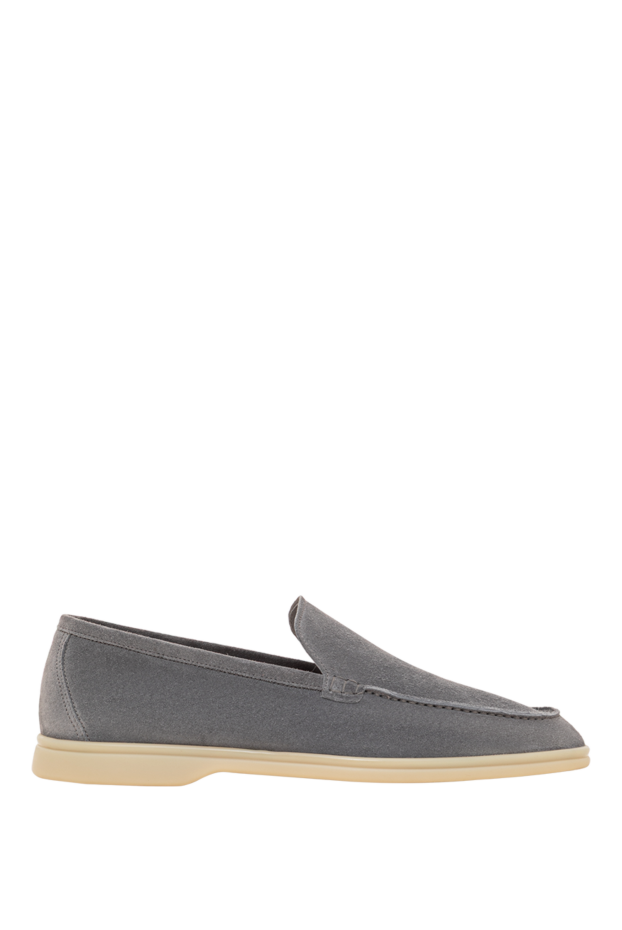 Cesare di Napoli gray men's loafers made of genuine suede with a light flexible sole 193680 - photo 1