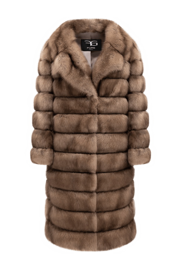 FG Furs women's brown fur coat made of natural sable fur 193692 - photo 1