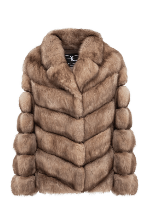 FG Furs a short women's fur coat made of natural sable with a diagonal fur layout 193693 - photo 1