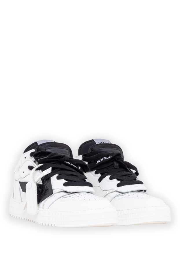 Off-White мужские высокие кроссовки off-court 3.0 из кожи со вставками из текстиля 193719 - фото 3