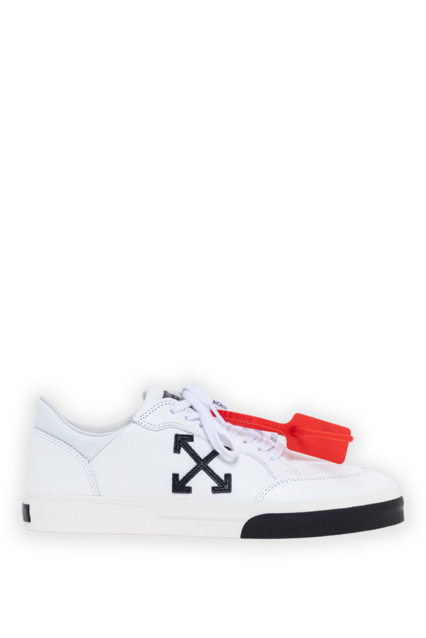 Off-White низкие кроссовки vulcanized белого цвета из натуральной кожи с фирменными элементами 193722 - фото 1