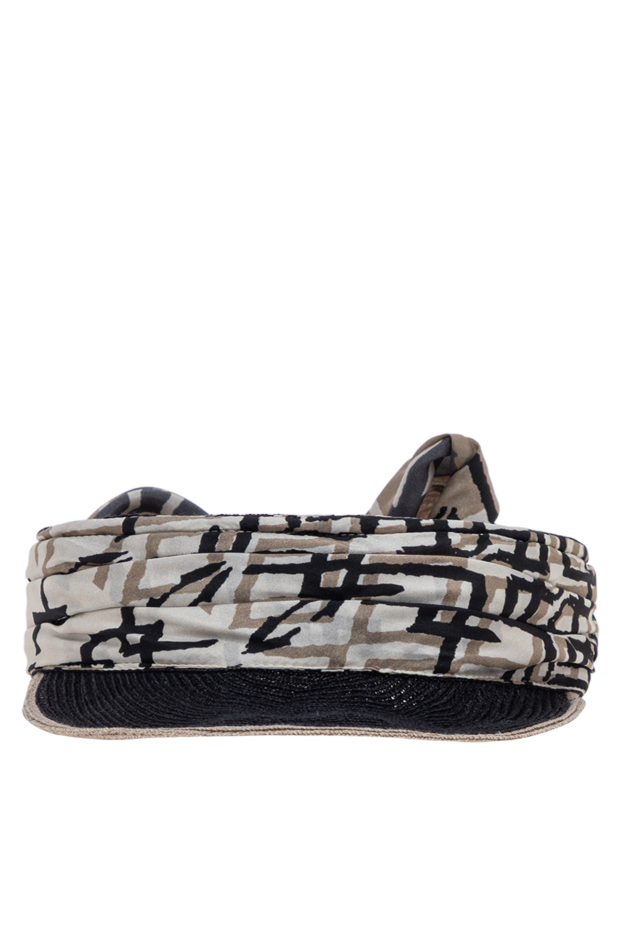 Brunello Cucinelli cotton cap with graphic print in black and beige tones 193756 - photo 1